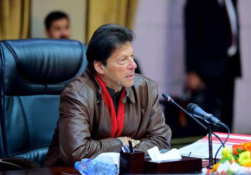 Bala Hissar Fort Pakistan Prime Minister Imran Khan at a meeting