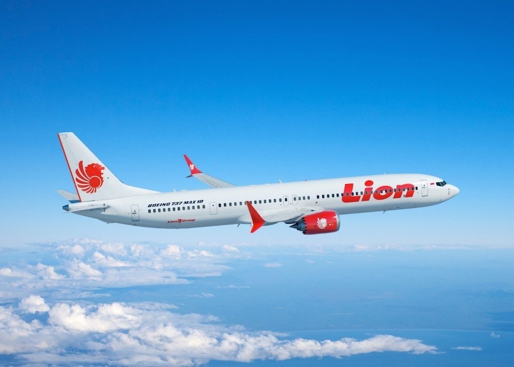 Boeing 737 MAX aircraft in Lion Air livery