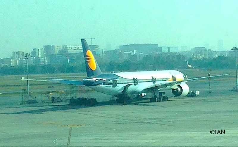 Jet aircraft at Mumbai airport