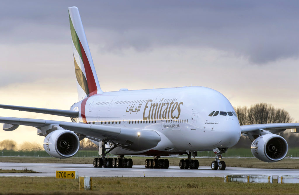 Emirates Airbus A380 aircraft