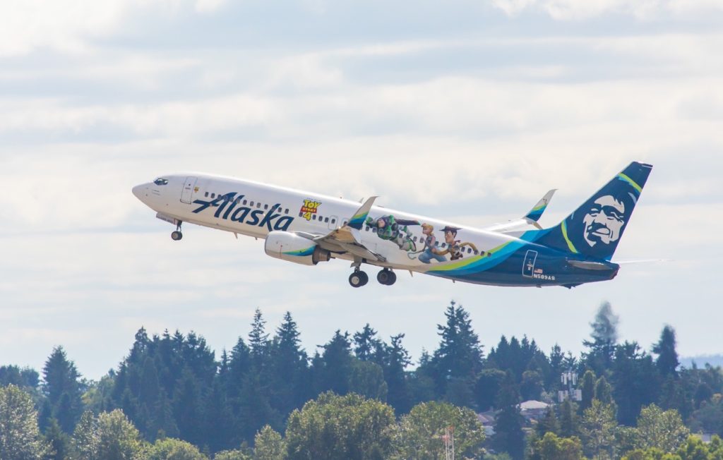 Alaska Airlines toy story 4