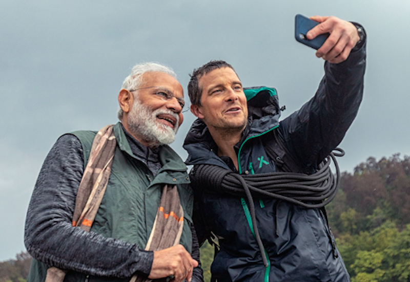 Bear Grylls with PM Modi