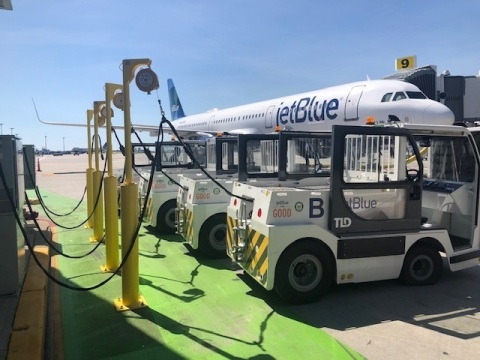 JetBlue  electric ground service equipment