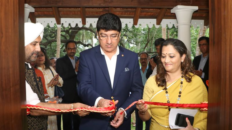 Managing Director and Chief Executive Officer, IHCL, Puneet Chhatwal cutting ribbon with Chitra Saleem, General Manager - ama Stays & Trails
