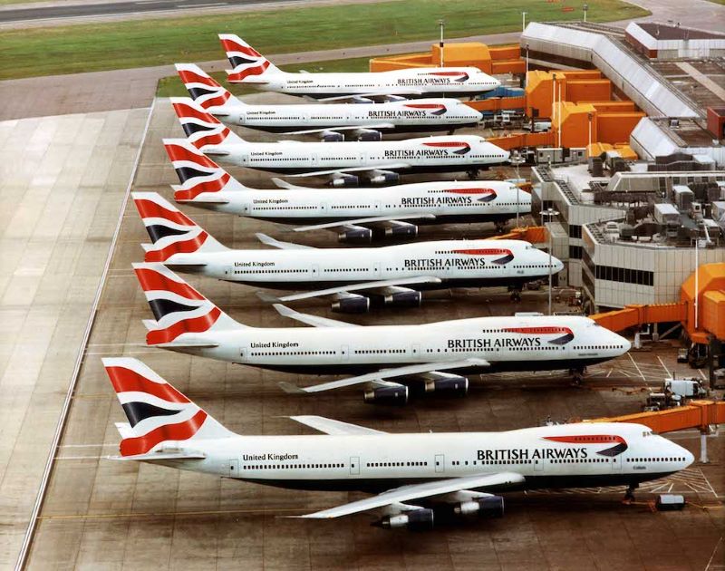 British Airways jumbo jets
