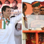 Rahul Gandhi and Narendra Modi on poll campaign