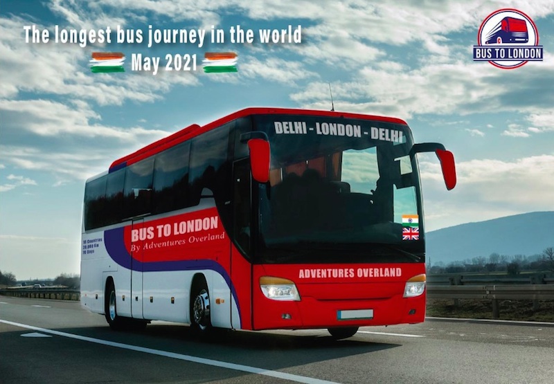 Delhi to London bus