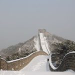 A snow-clad Great Wall of China