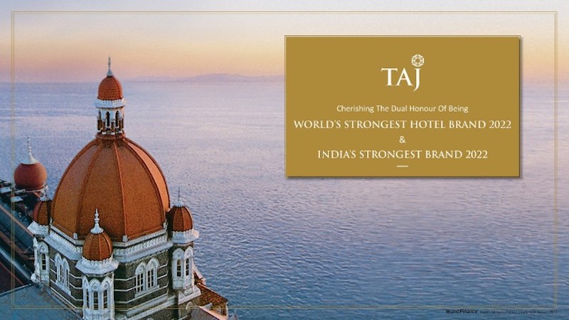 Taj named Strongest Hotel Brand