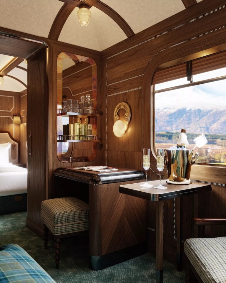 Royal Scotsman, a Belmond train, Scotland, reveals Grand Suites TAN